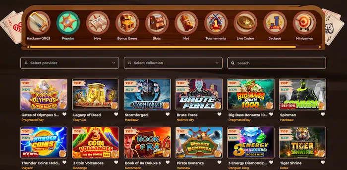 SmokAce Casino games